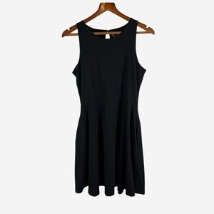 Pact Black Sleeveless Fit-and-Flare Dress